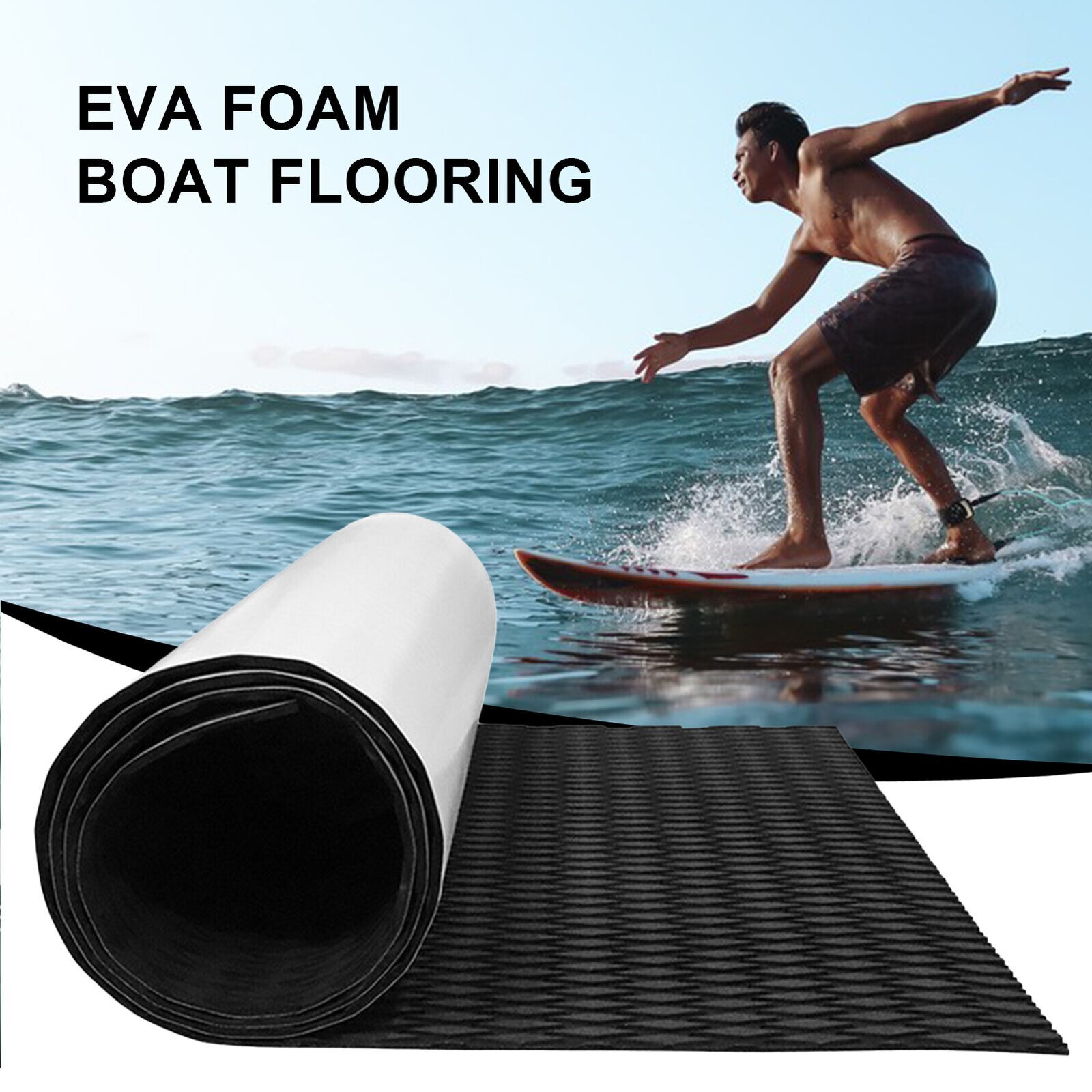 Surfboard Traction Pad EVA Sheet Surf Deck Grip Mat for Kayak 、SUP Paddle Board