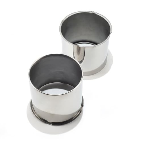 2Pcs 5.15″ Push Through Wheel Center Caps Stainless 5.15″ Hub 4.45″H Chrome
