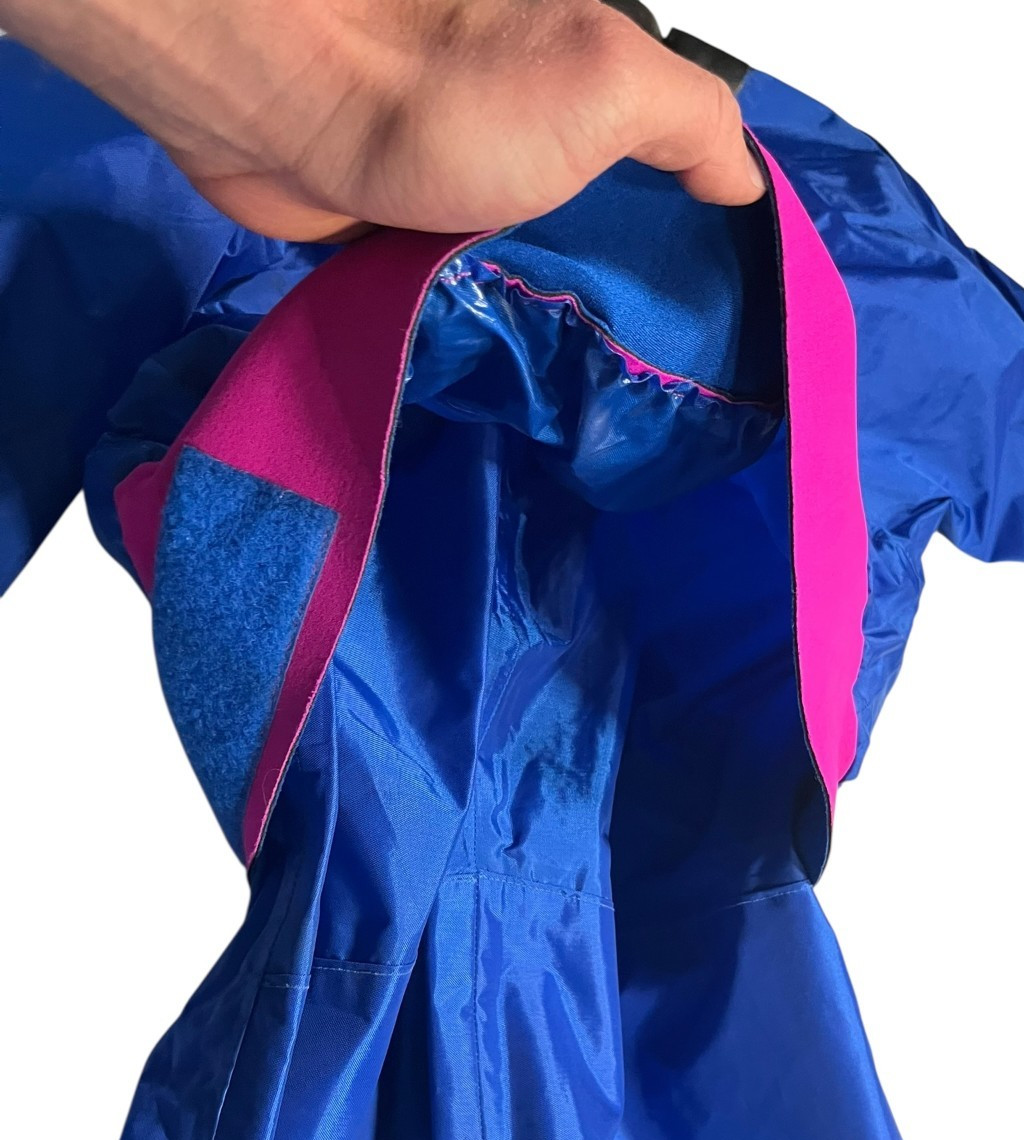 KOKATAT Blue/Pink Waterproof PADDLE DRY SUIT Kayak Windbreaker Spray Jacket Sz L
