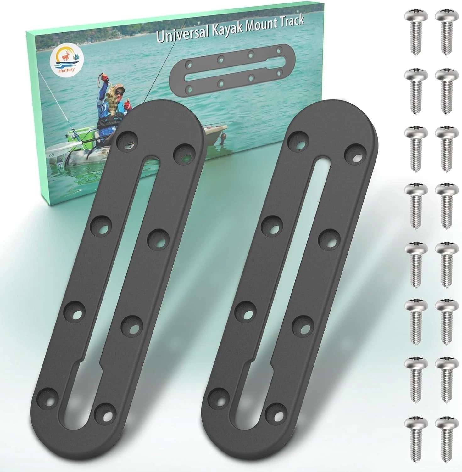 Universal Kayak Mount Track – 2-Pack for Fishing Rods, Cup Holders, and More
