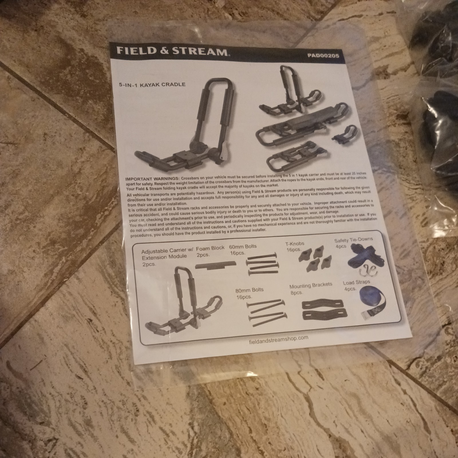 New Field & Stream 5 in 1 Kayak Cradle – 1 Or 2 Kayak Capacity Retail $149
