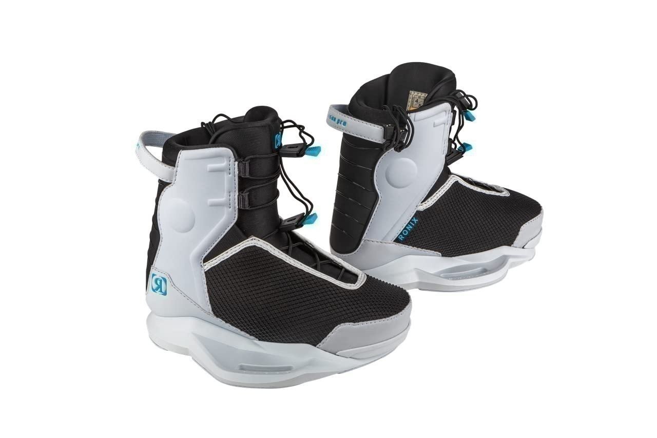 Ronix Vision Pro Stage 2 Wakeboard Boots, White/Black/Blue, 6-7