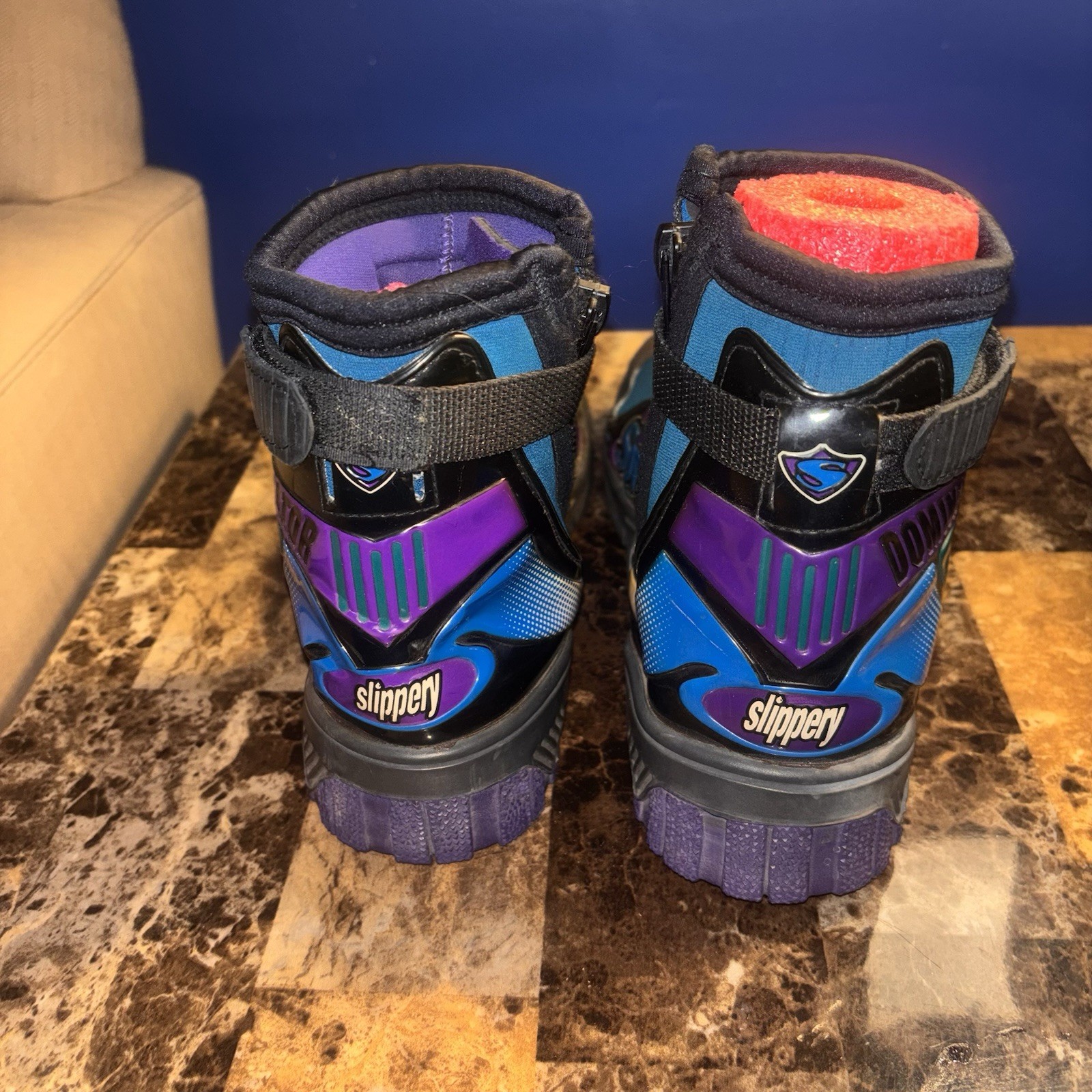 Vintage Slippery When Wet Diving Scuba Shoes Size XL