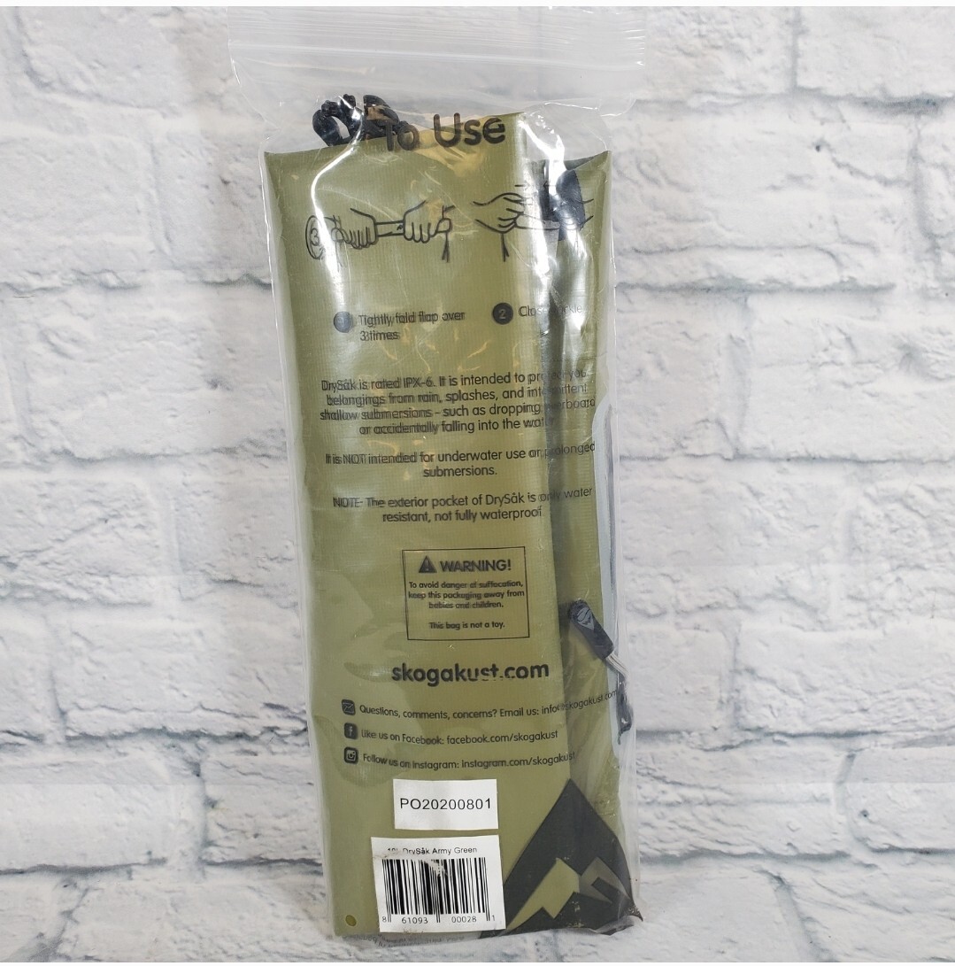 Skog Å Kust DrySak Waterproof Dry Bag | 10L Army Green Premium Dry Bag New