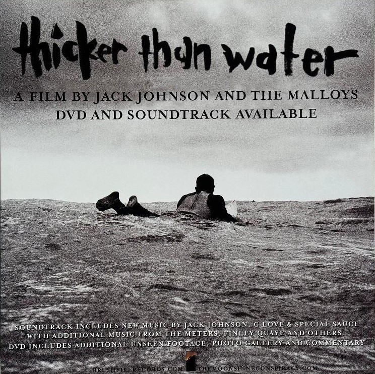 JACK JOHNSON “Thicker Than Water” New Original 2003 US Promo Surf Poster Flat