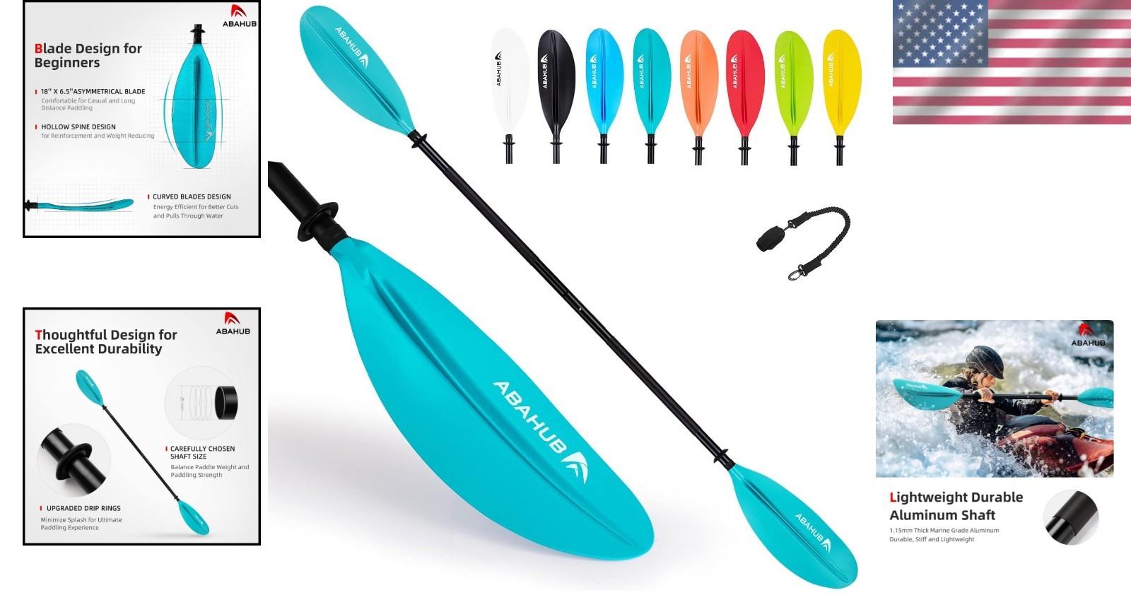 95-Inch Kayak Paddle for Beginners & Intermediates – Multiple Colors