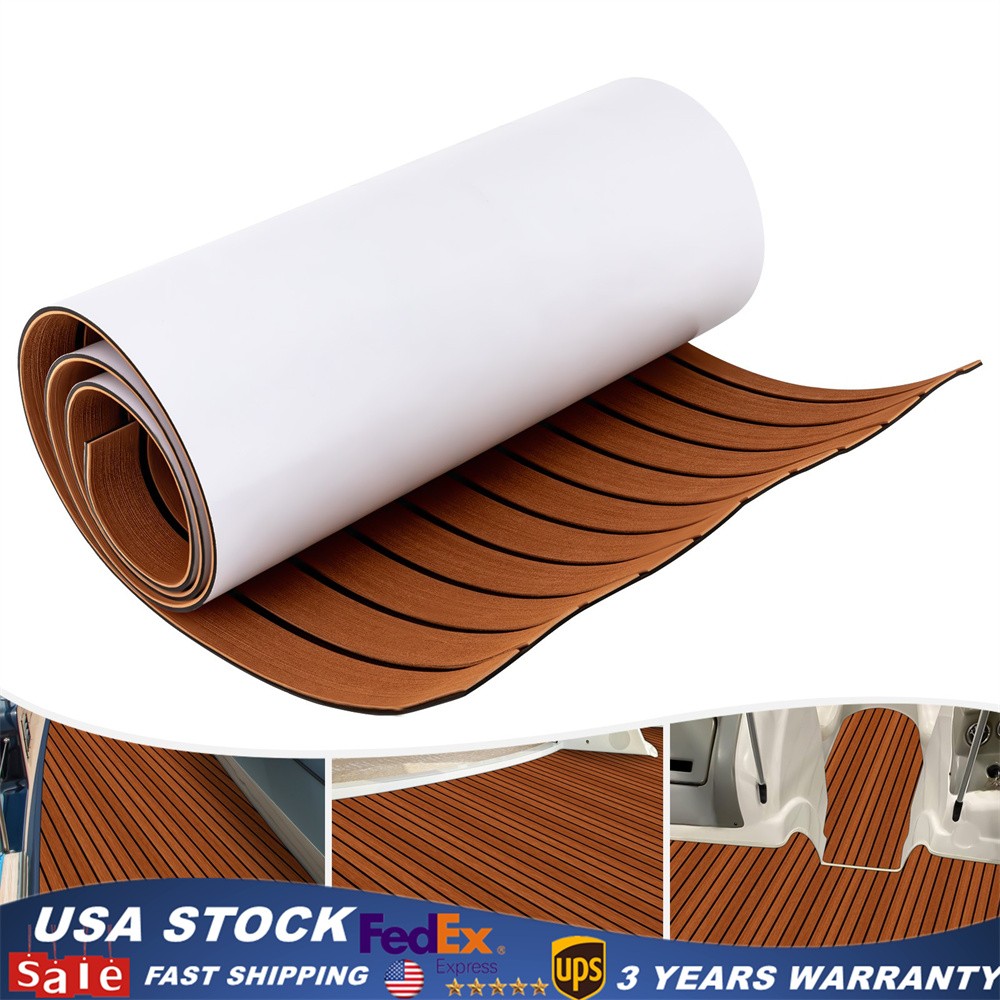 EVA Foam Faux Teak Decking Sheet Sea Deck Yacht Mat 95″ Marine Boat Flooring Mat