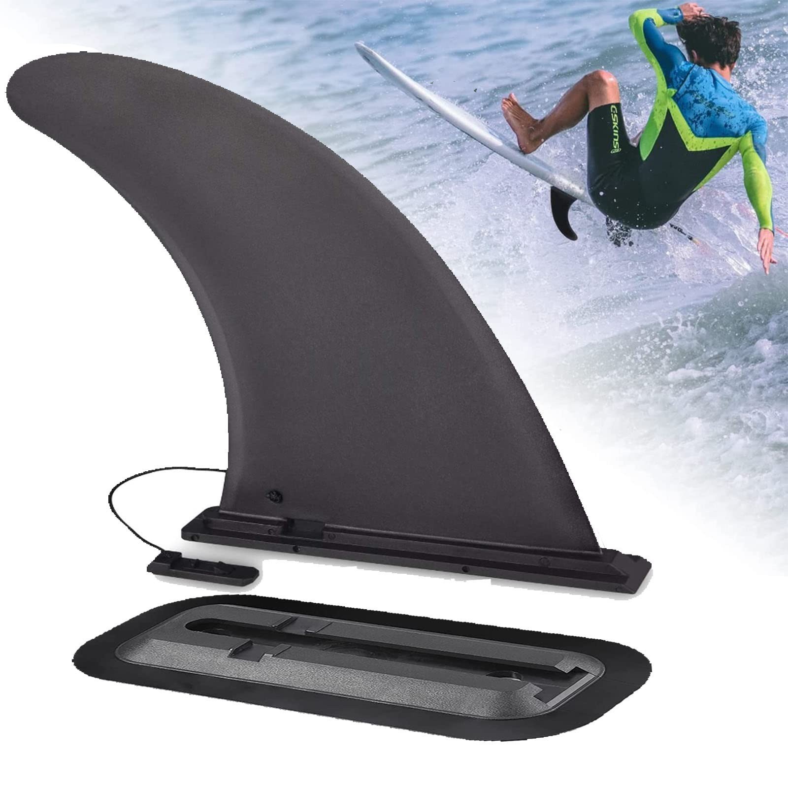 9″ Nylon Paddle Board Fin Replacement for Inflatable SUPs