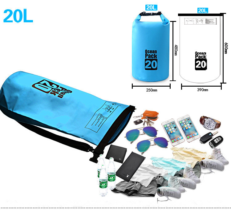 Floating Waterproof Dry Bag 10L/20L/30L, Roll Top Dry Sack Keeps Gear Dry Bags