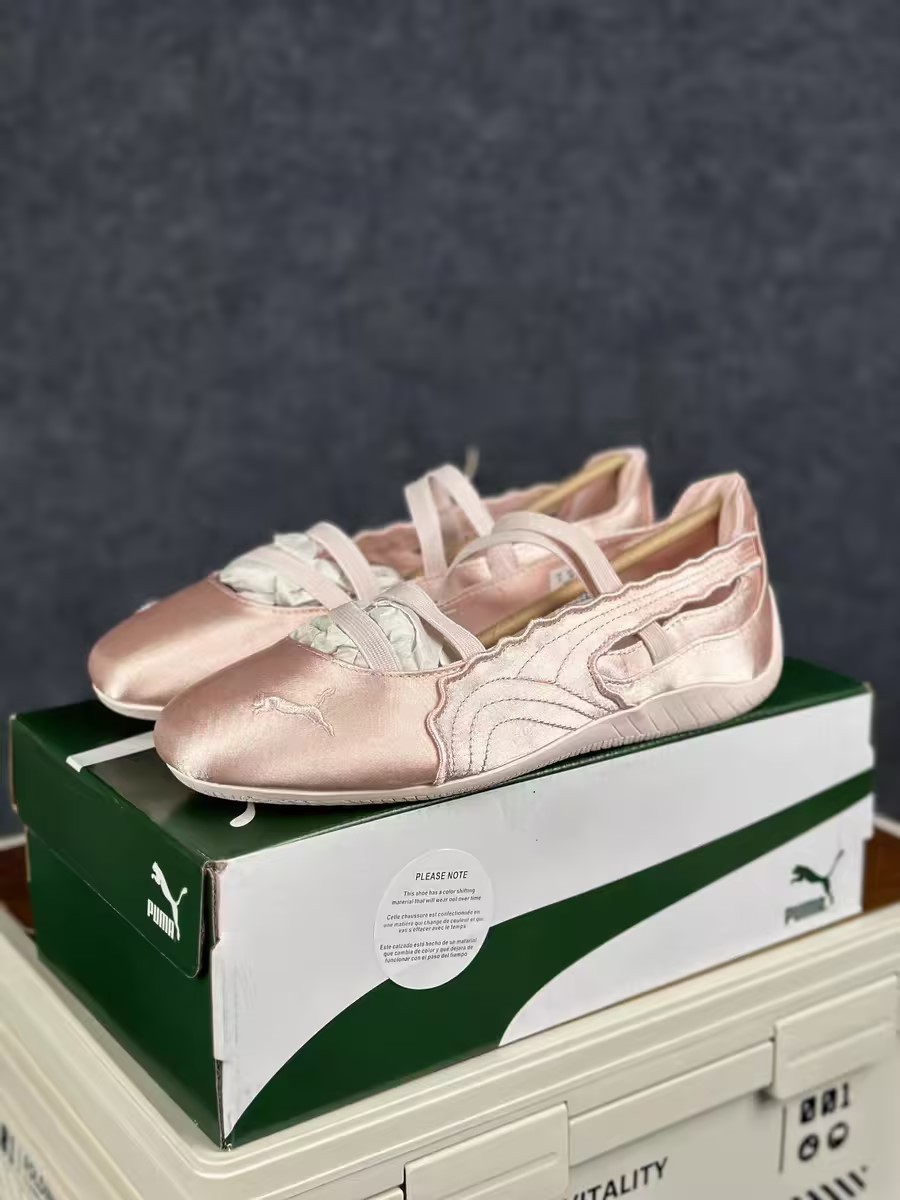 2026 Womens Speed Flat Pink Ballet Venus Mary Jane Pink Satin Ballet Flats