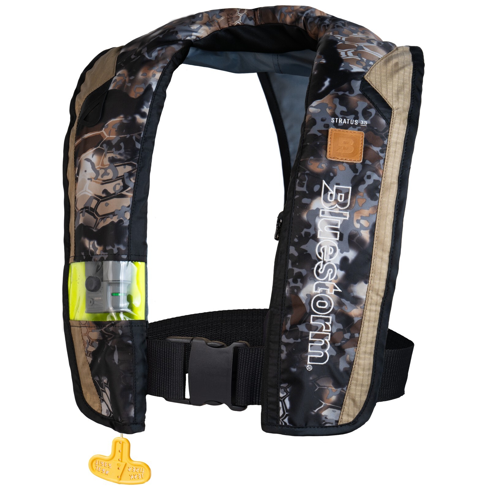 Bluestorm Stratus 35 Inflatable Life Jacket USCG Type 2 PFD, Kryptek SKYFALL