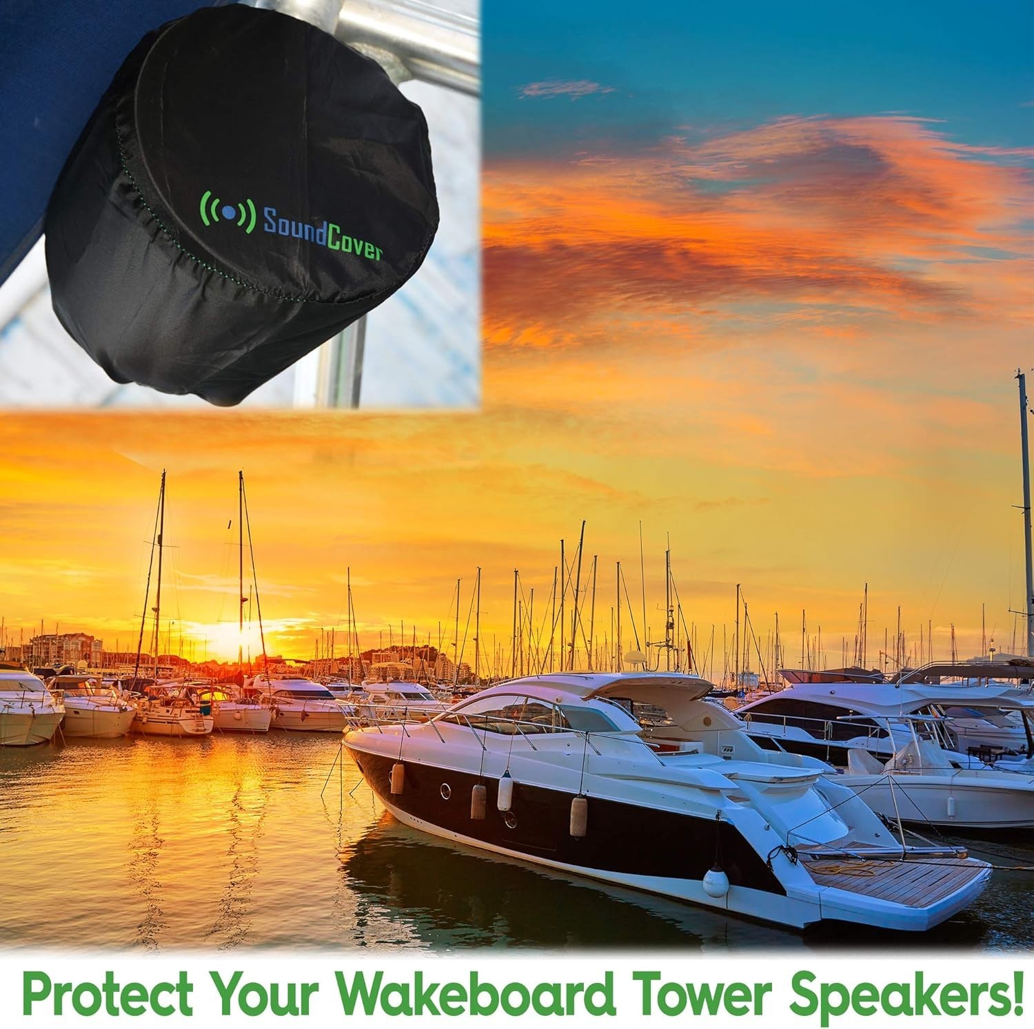 Water-Resistant Wakeboard Tower Speaker Covers with UV Protection – Small Size