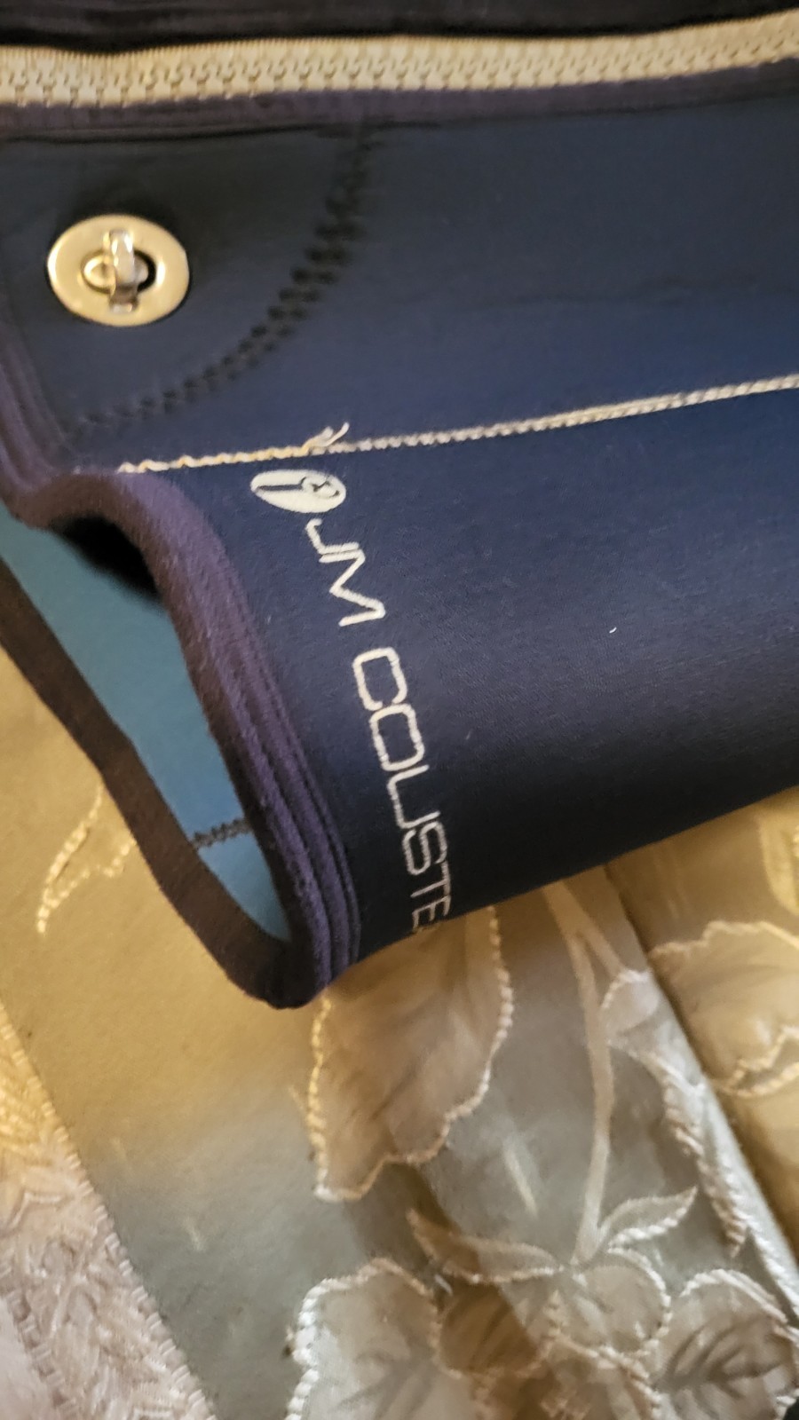US Divers JM Cousteau 6 mil 2-piece wetsuit M blue gray crotch strap 3500 12 zip