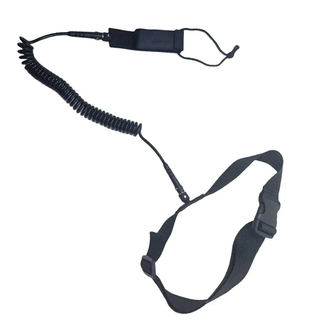 SUP Waist Coiled Leash Surfing Chest Strap Safety Hip Belt Leash