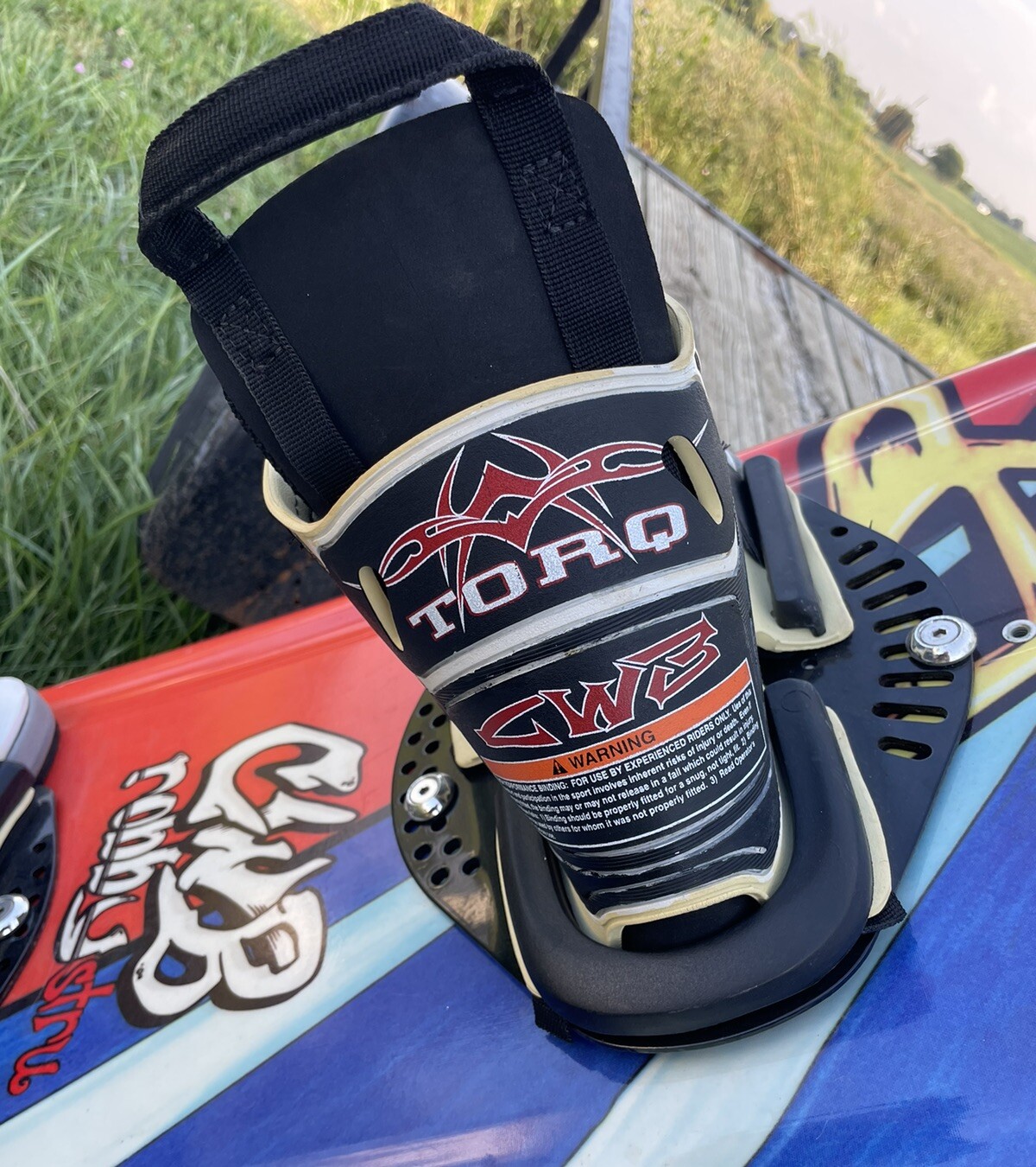 Vintage Cwb Robby Stru Wakeboard 132cm W/ Torq Bindings Large/XL Pro Model 3082