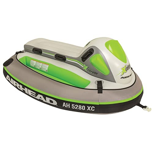 Airhead XCELERATOR, 2 Rider Towable Tube, White/Green/Gray