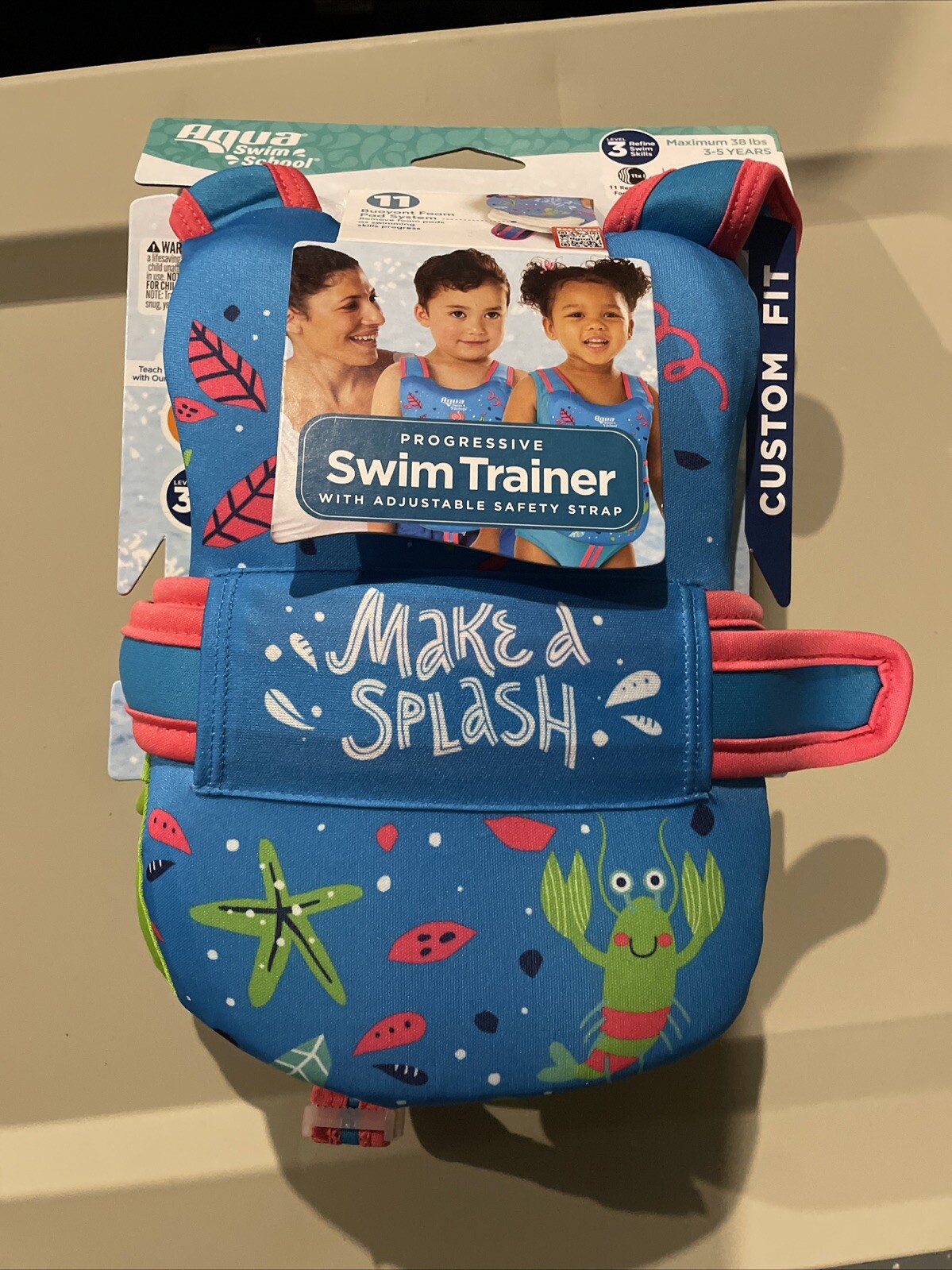 Swim Float Age 3 – 5 Progressive Swim Trainer Adjustable Strap Girl or Boy