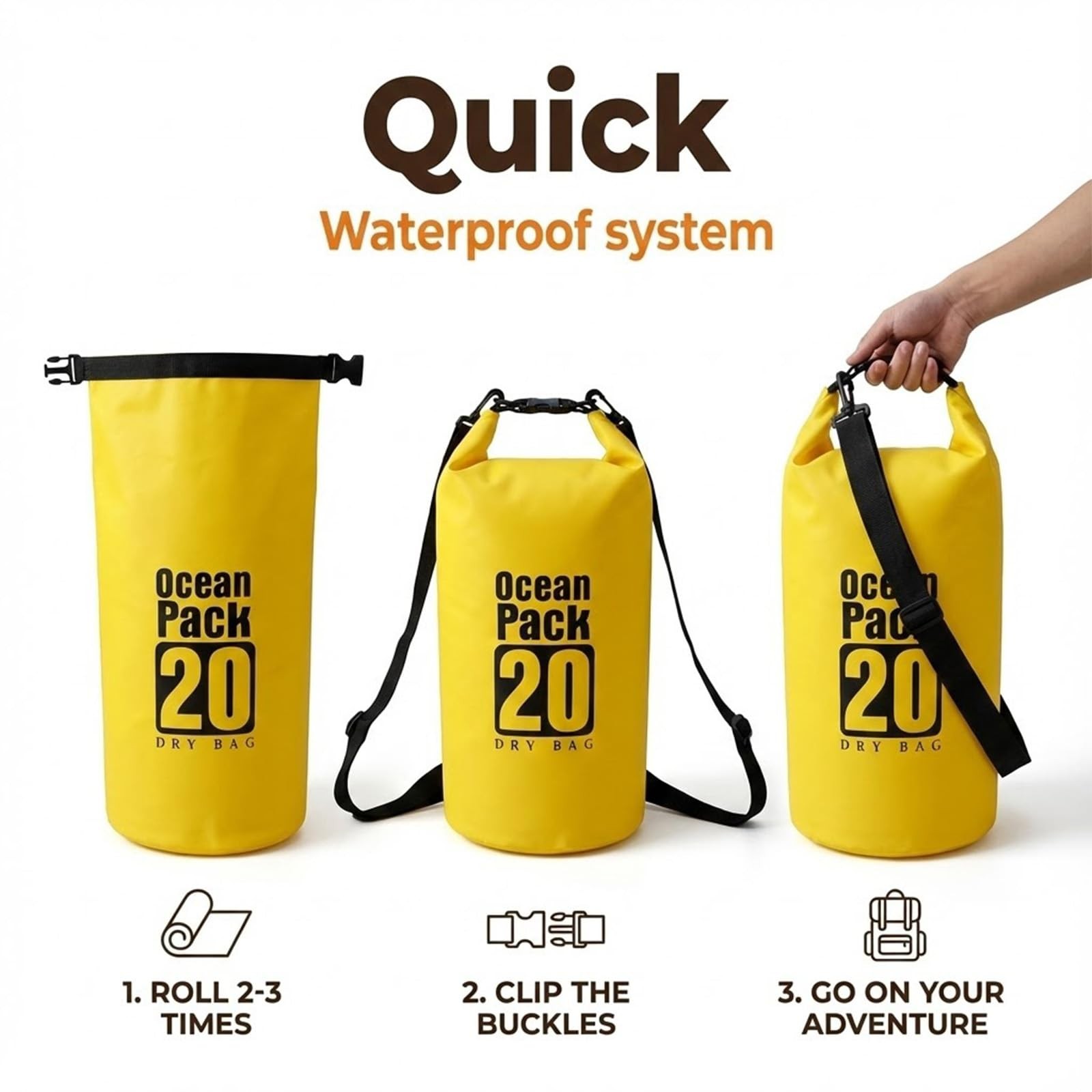 Floating Waterproof Dry Bag 5L/10L/15L/20L for women-Lightweight&Small waterp…