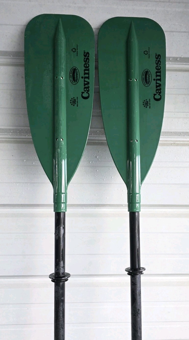 2 Dual Tip Caviness Feather Brand 7.5ft Kayak, Canoe Paddles