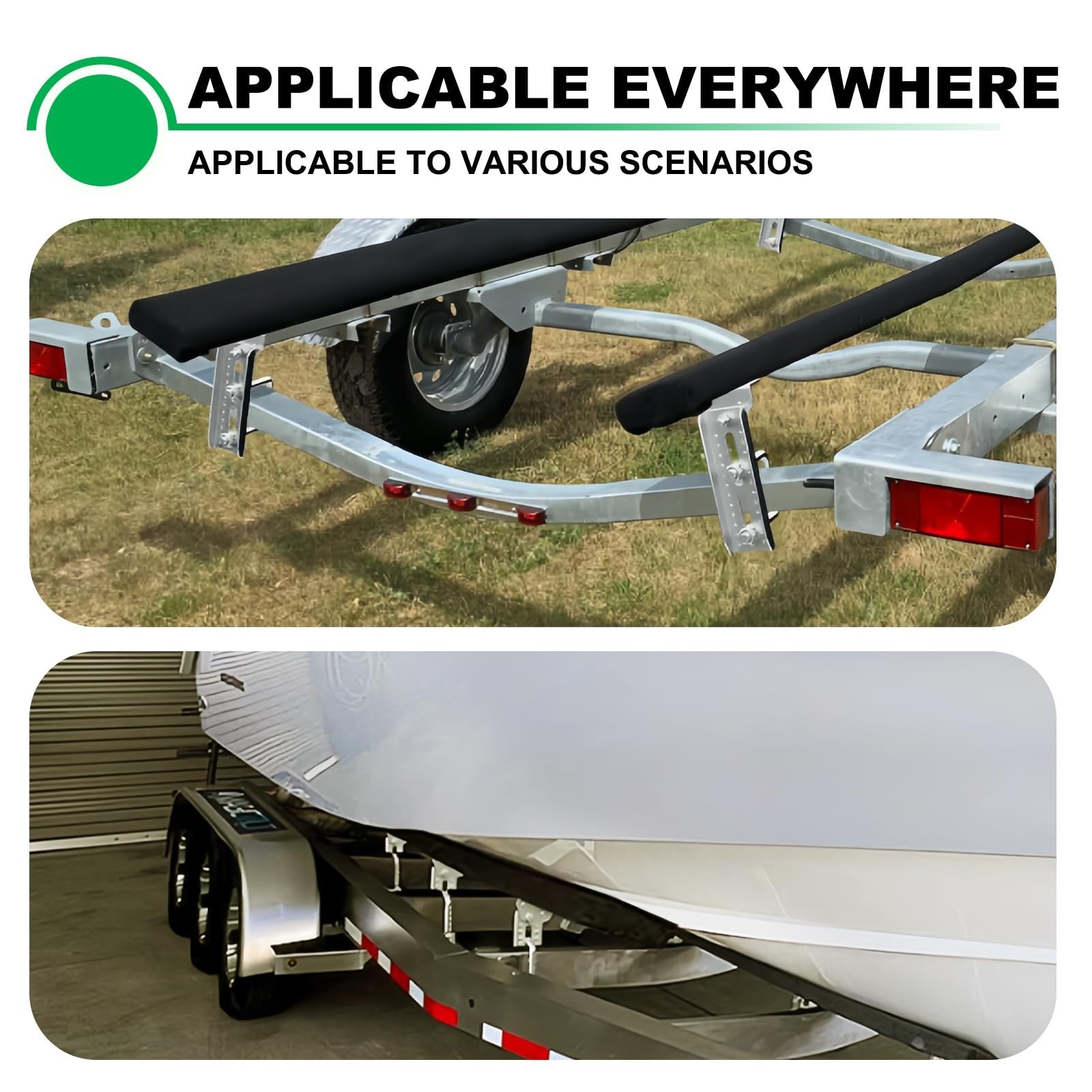 8″ Boat Trailer Bunk Brackets Kit Heavy Duty, Galvanized Swivel Top Bunk Brac…