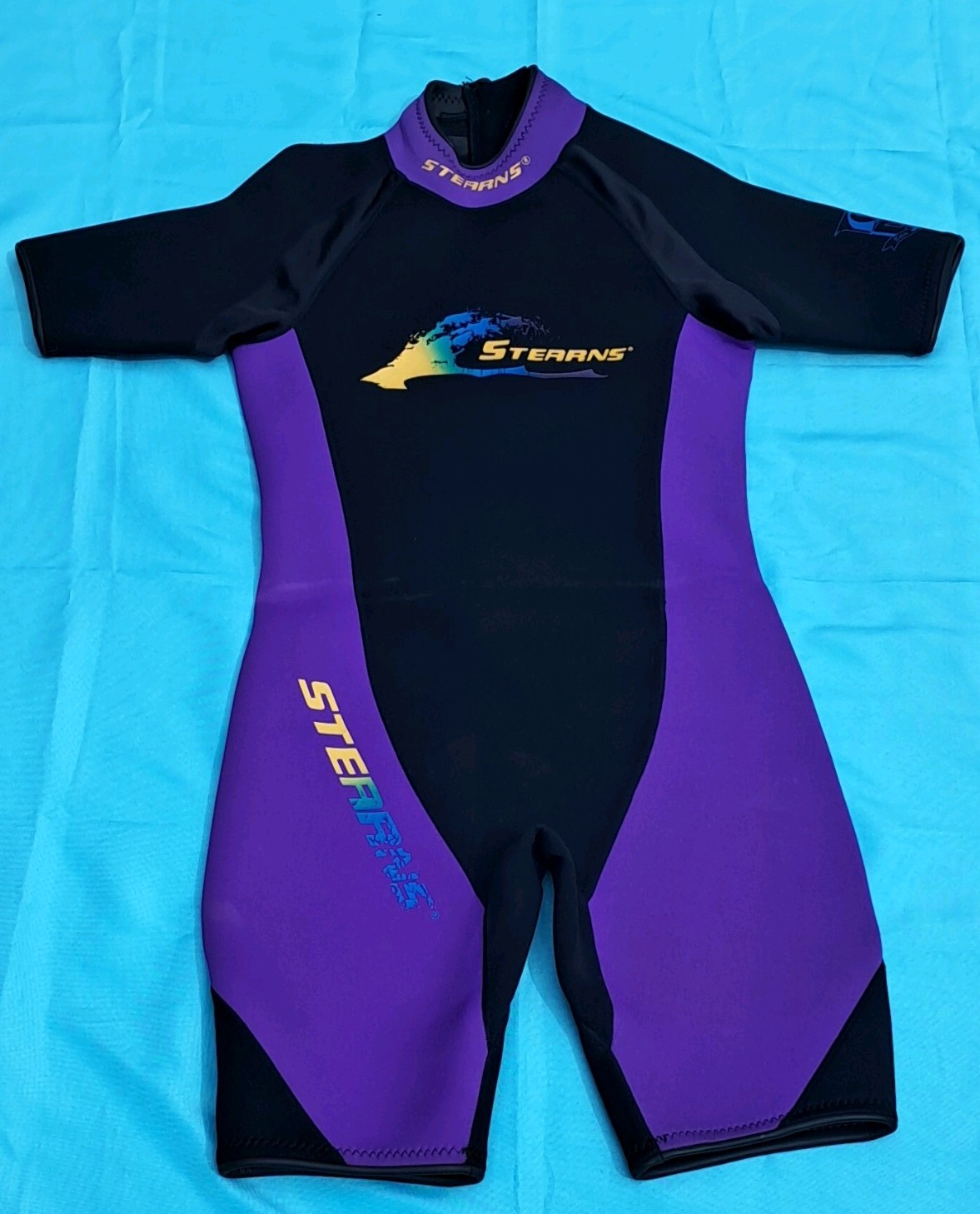 Stearns Woman’s Wetsuit Neoprene Shorty Black/Purple Size M Made in Thailand