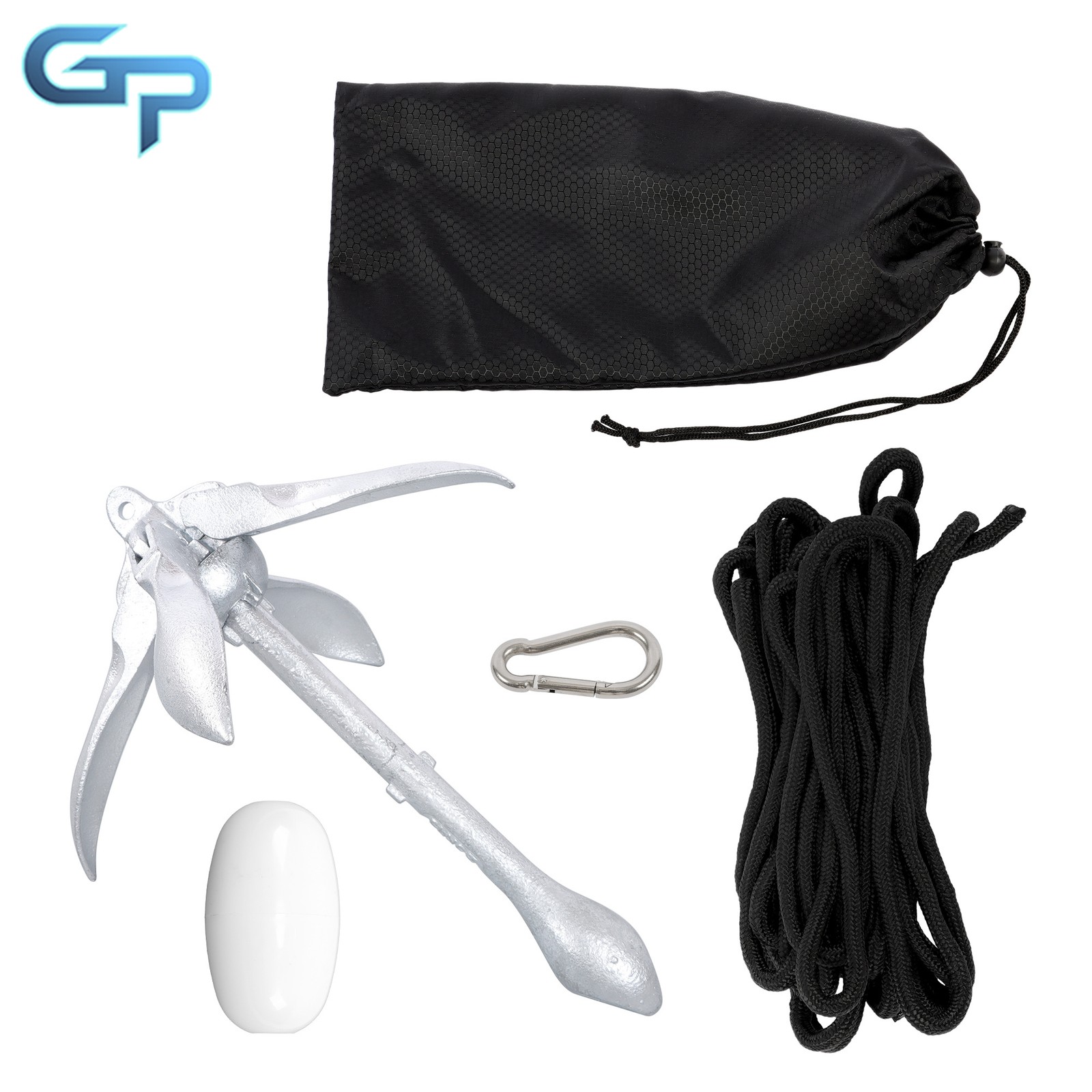 Canoe Kayak Raft Boat Fishing Jet Ski 5.5lb Foldable Complete Anchor Buoy Kit US