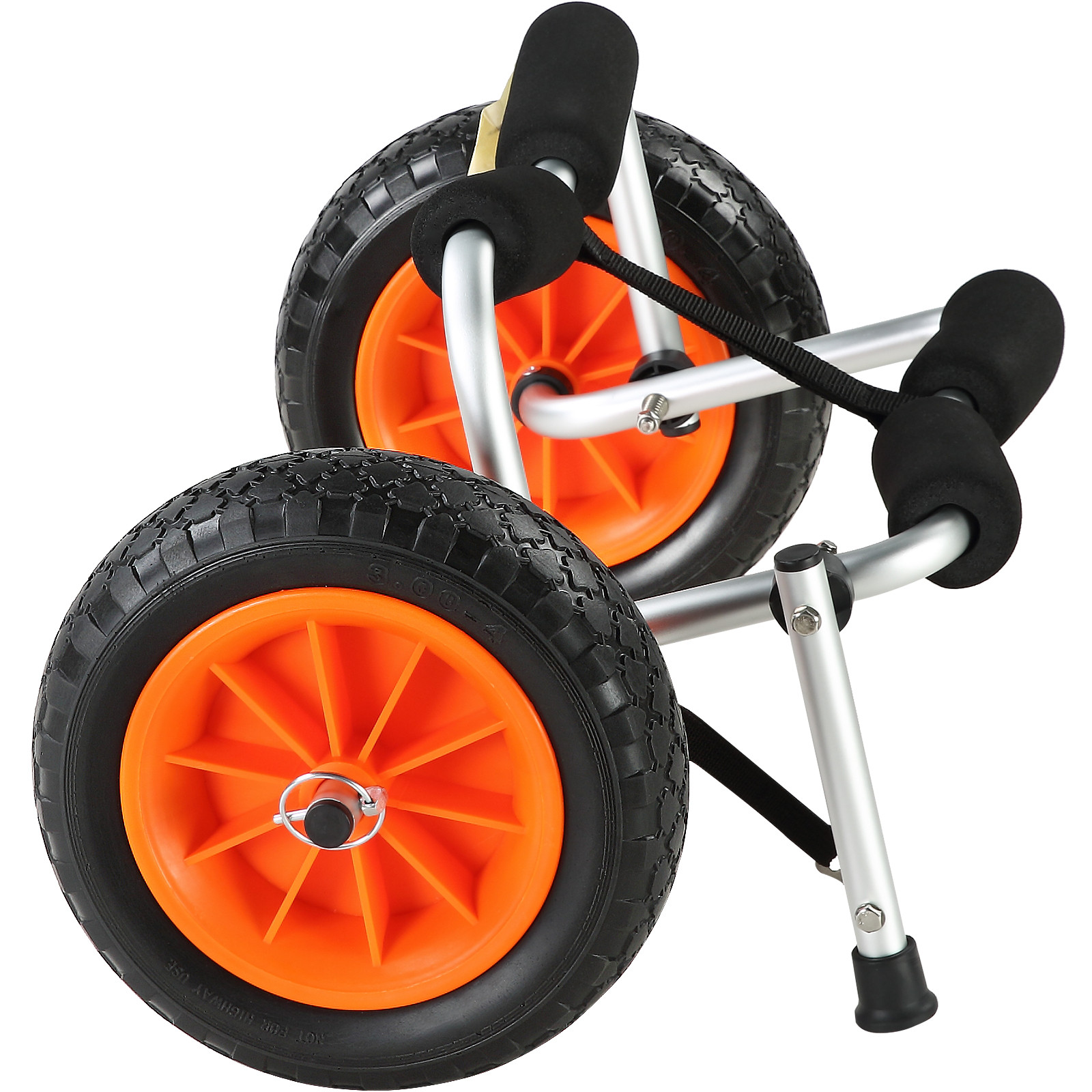 VEVOR 250lbs Foldable Kayak Canoe Boat Carrier Dolly Cart with 10” Solid Tires