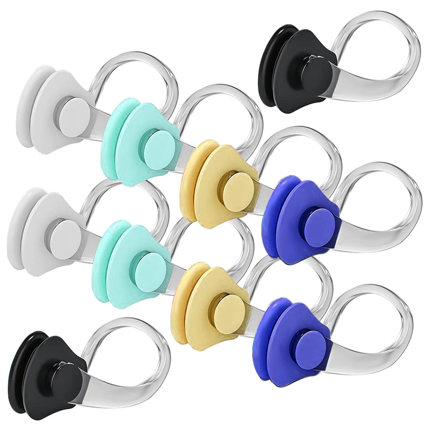 10Pcs Nose Clip for Swimming Nose Plugs for Kids and Adults Multi-Color