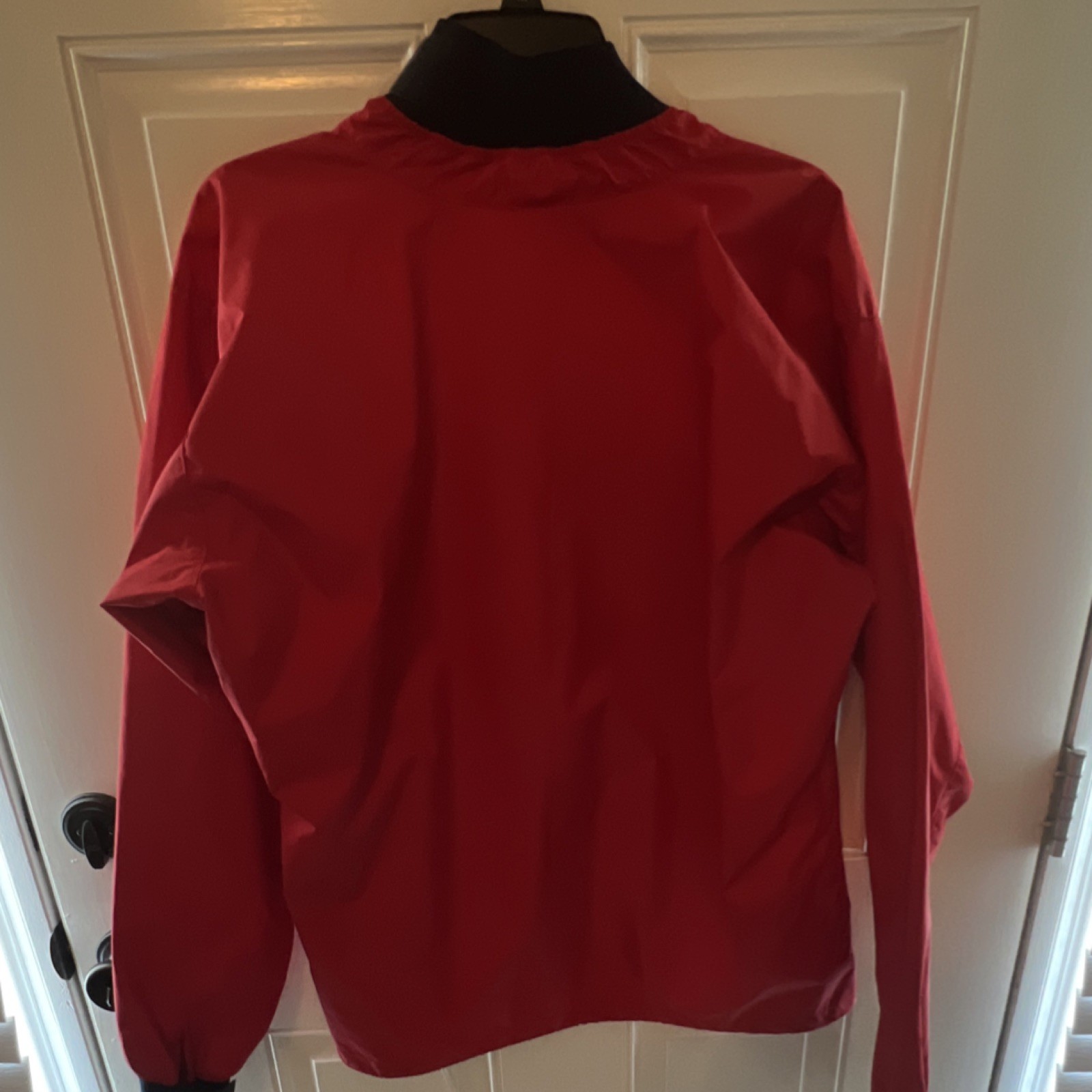Patagonia Red Waterproof Paddling Jacket Kayak Canoe Raft Nylon Neoprene Trim