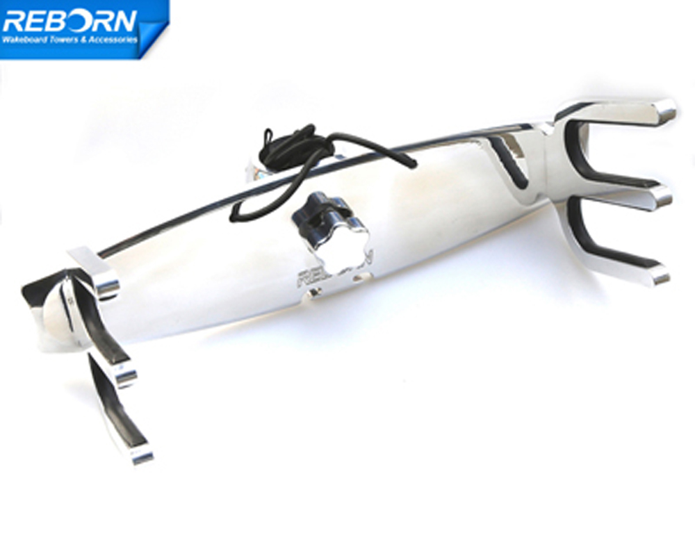 Reborn Pro QR Water Ski Wakeboard Tower Rack Polished-Installab At Any Angle