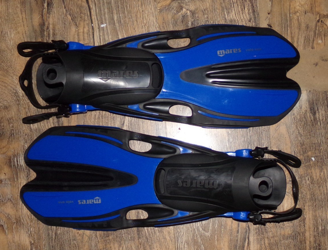 M/L Mares Volo One Unisex Snorkelling Fin Open Heel – Blue, Size 5.5 To 9 New