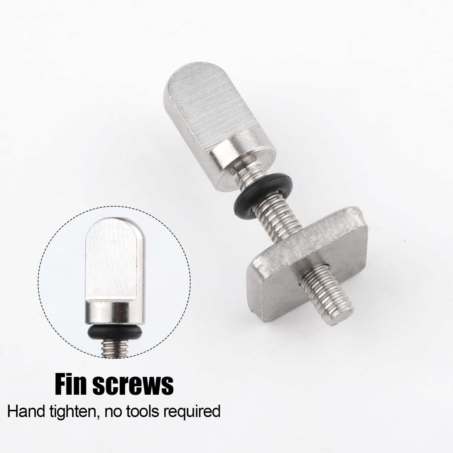 10pcs Surfboard Fin Screws, 316 Stainless Steel Paddle Board Screw silver