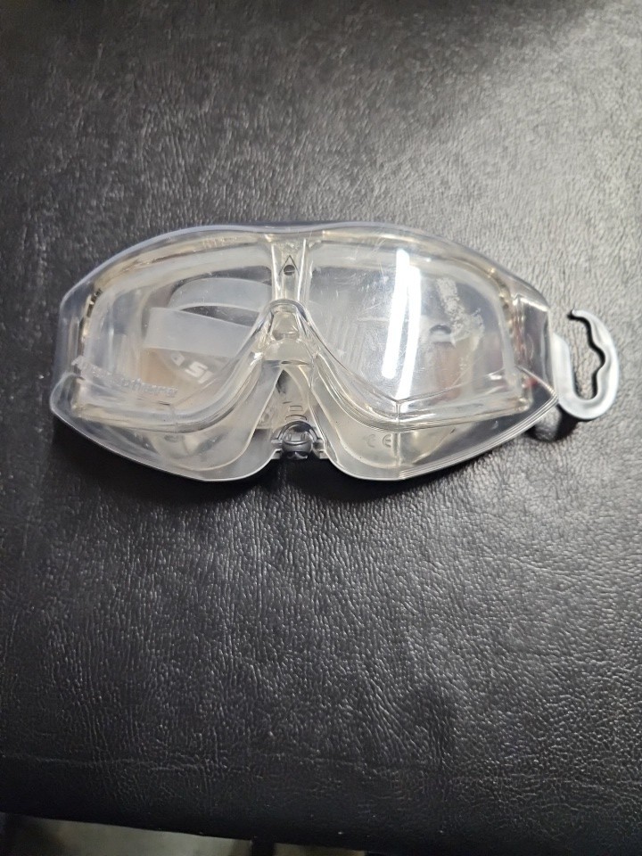 Aqua Sphere Seal Swim Goggles Clear Made In Italy Large Open Package