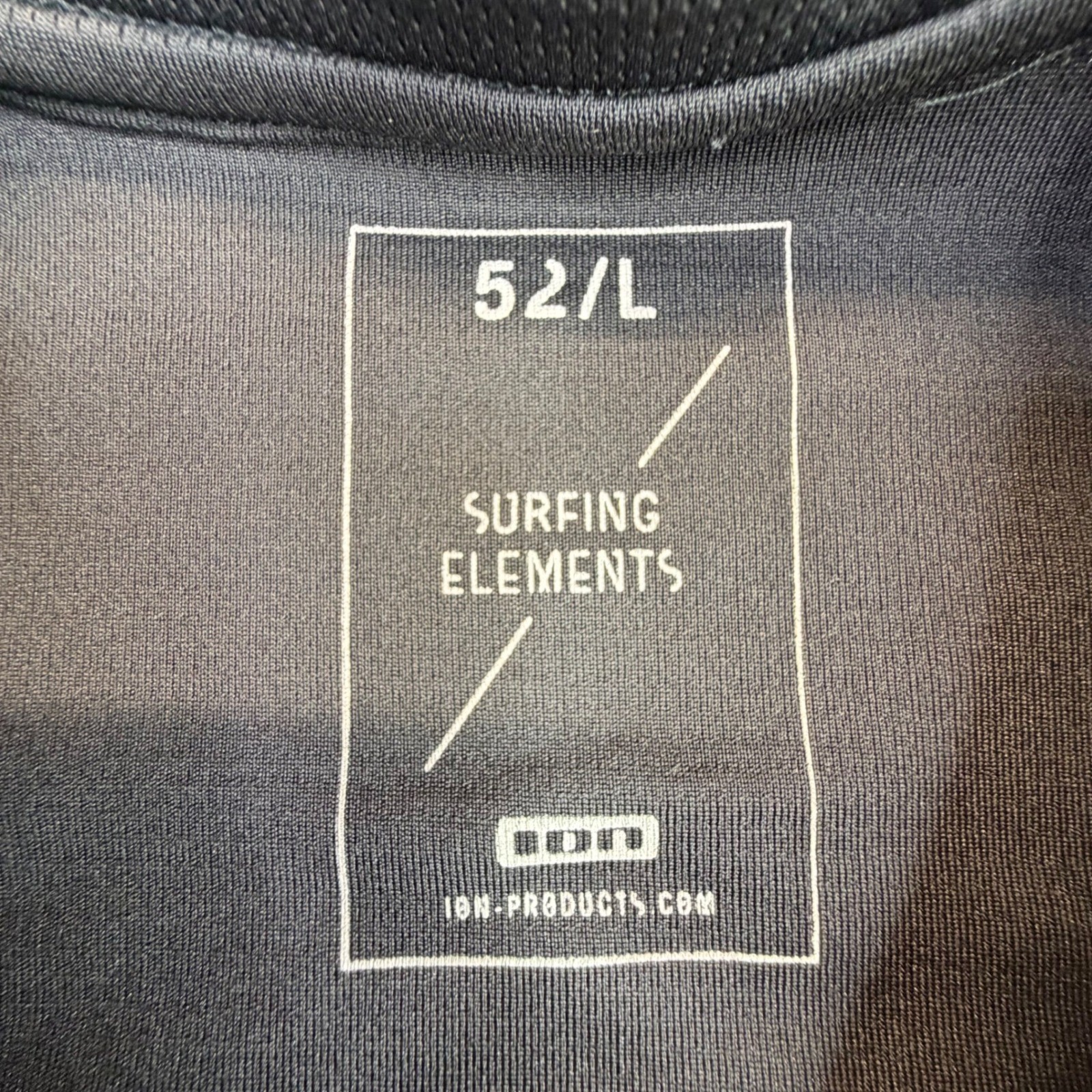 ION Wetshirt LS Surfing Elements Mens Size L Black Long Sleeve UV 50+ Rash Guard