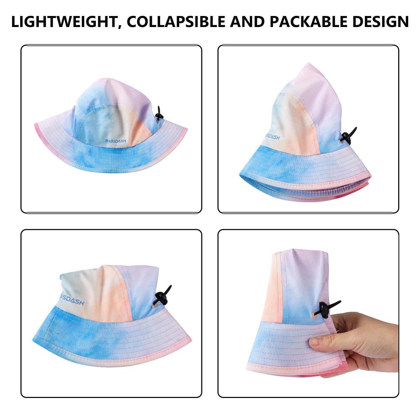 BASSDASH UPF50+ Fishing Bucket Hat for Men Women Lightweight Water Resistant …