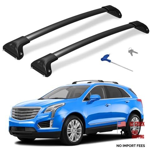 300lbs Lockable Roof Rack Cross Bars Fit Compatible with Cadillac XT5 2017-2026