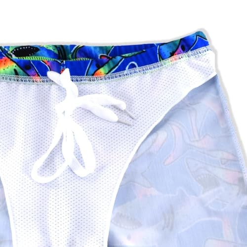 Boys UPF 50+ Long Sleeve Rash Guard and Swim Trunks Outfit Set 3-4T Green Shark