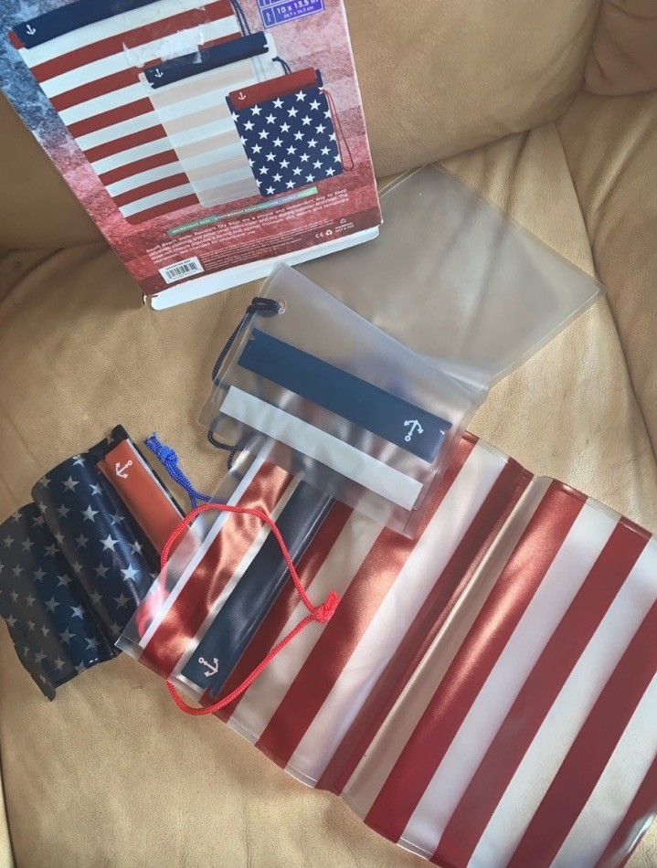 Dry Bags Water Resistant Set 3 Beach Lake Pool Swim Boat – South Beach Patriotic