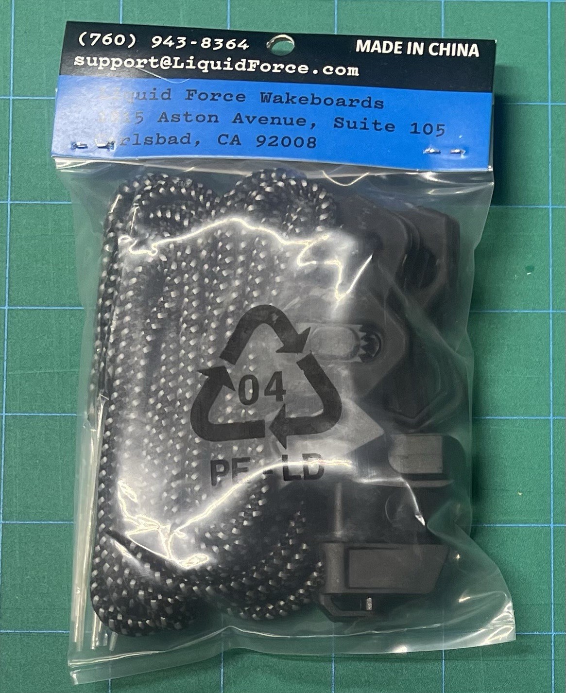 Liquid Force wakeboard binding laces with lace locks (4) – Black / Silver