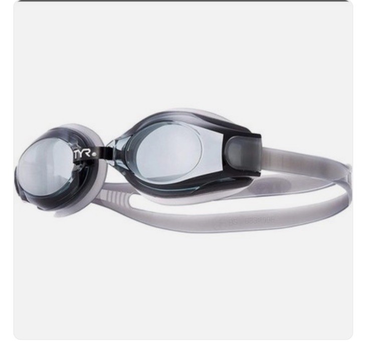 TYR Active Rx Corrective Optical Polycarbonate Swim Goggles -3.5 Smoke