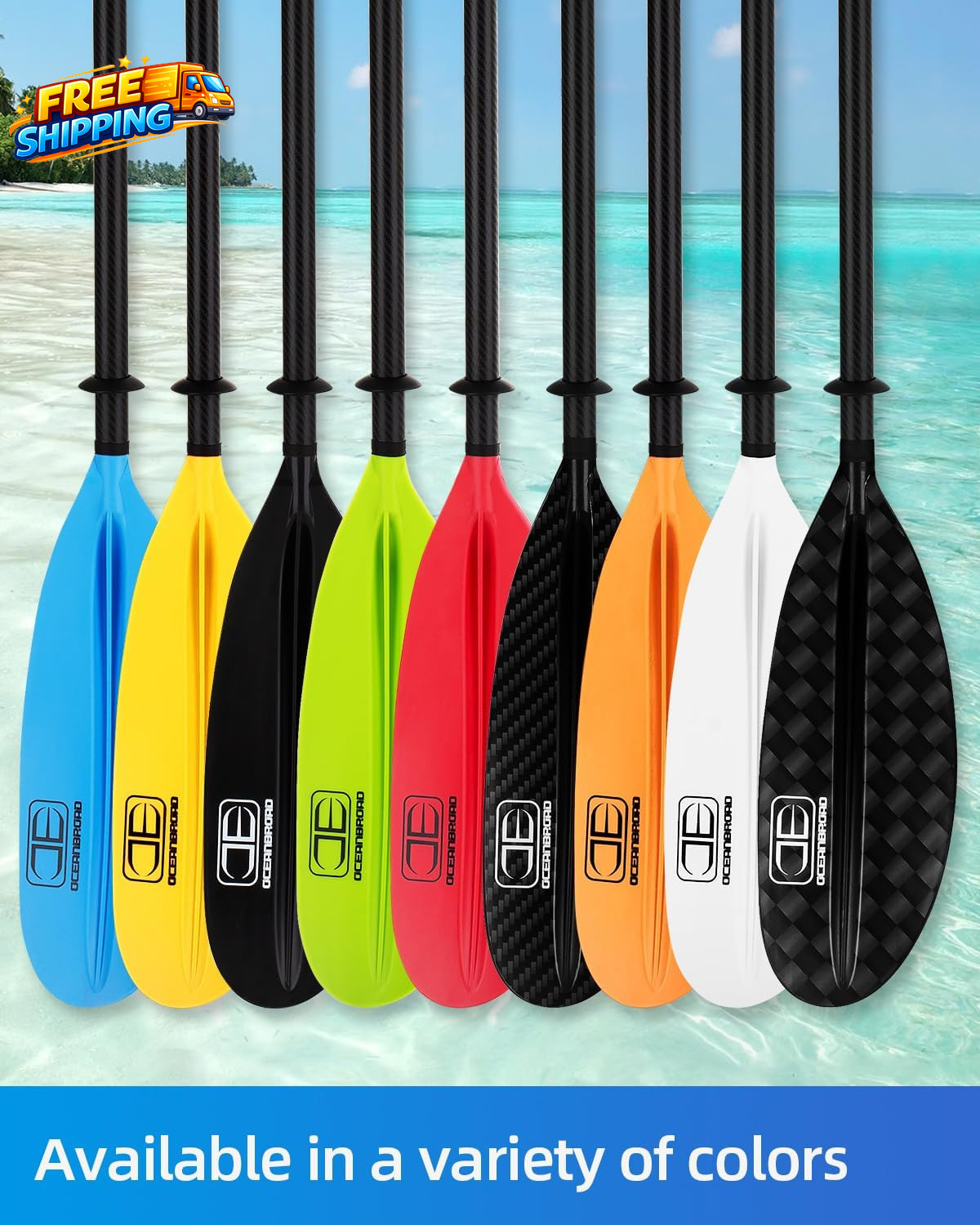 Adjustable Carbon Fiber Kayak Paddle 86In/220Cm to 94In/240Cm