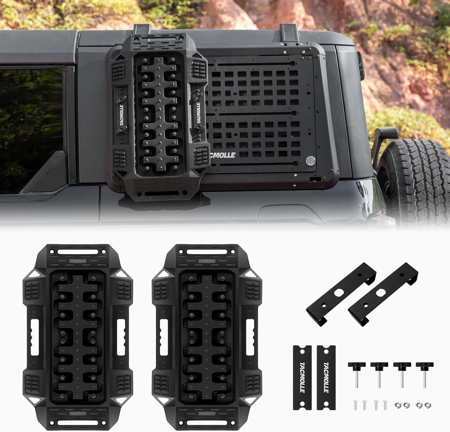 Traction Boards – MOLLE Panel Offroad Recovery Boards Mounting Kit for Sand Mud