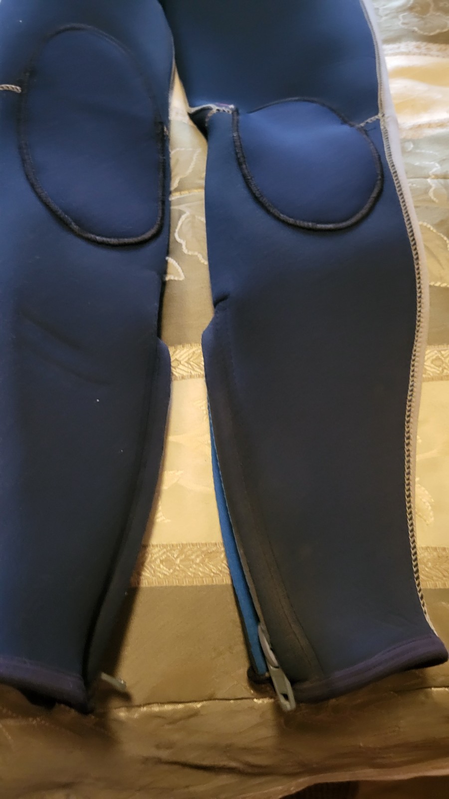US Divers JM Cousteau 6 mil 2-piece wetsuit M blue gray crotch strap 3500 12 zip
