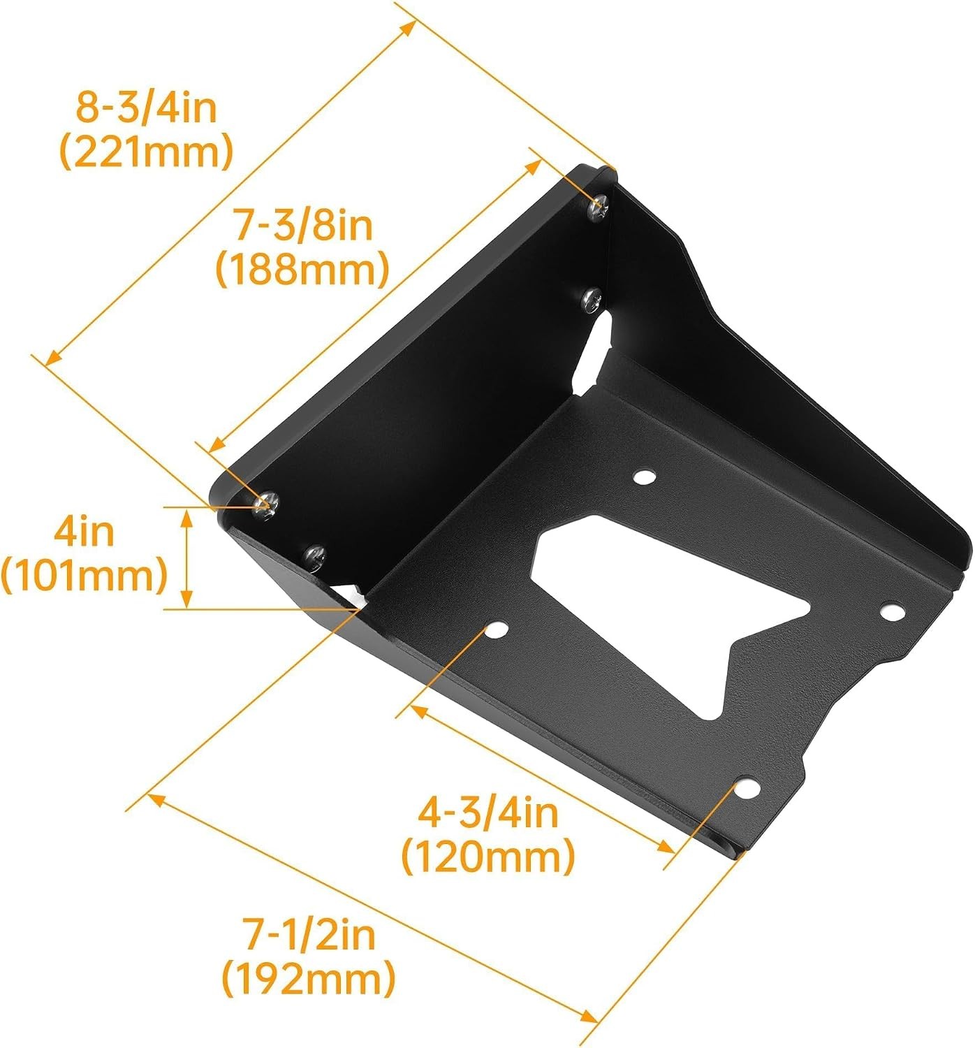 Universal Kayak Trolling Motor Mount Bracket Steel Transom Black