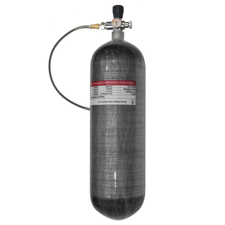 6.8L Carbon Fiber Cylinder HPA Tank Fill Station Regulator Scuba Diving 4500PSI