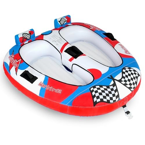 Towable Tube for Boating, 1–2 Person Inflatable Towable Tube with Super Car