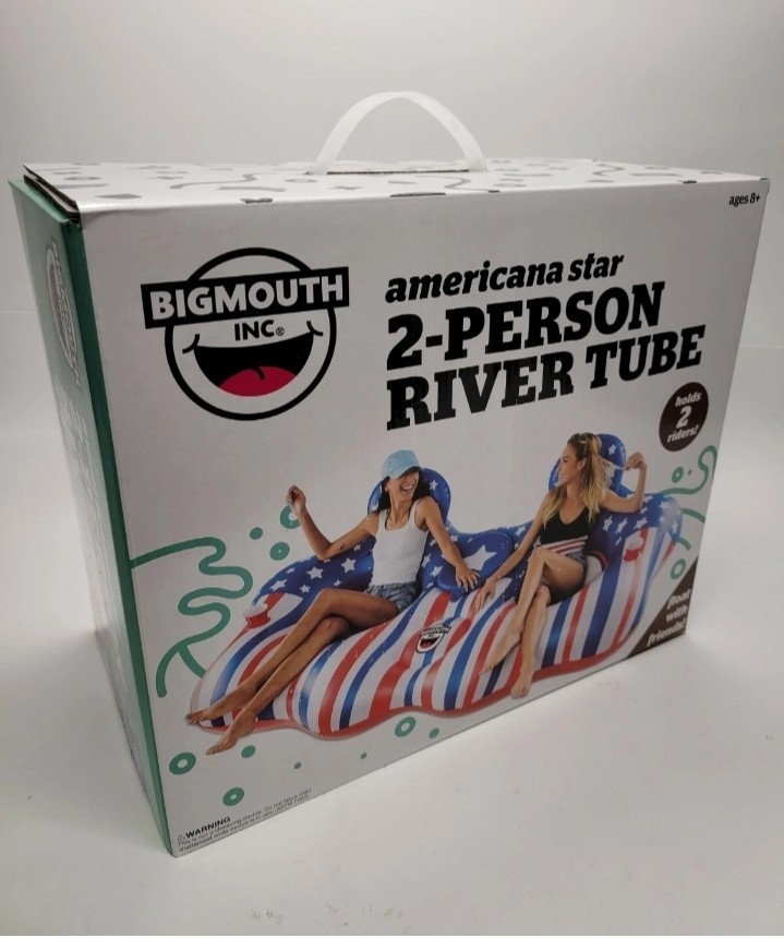BIGMOUTH Americana Star 2-Person River Tube 🦅250TH ANNIVERSARY AMERICAN FLOAT🦅