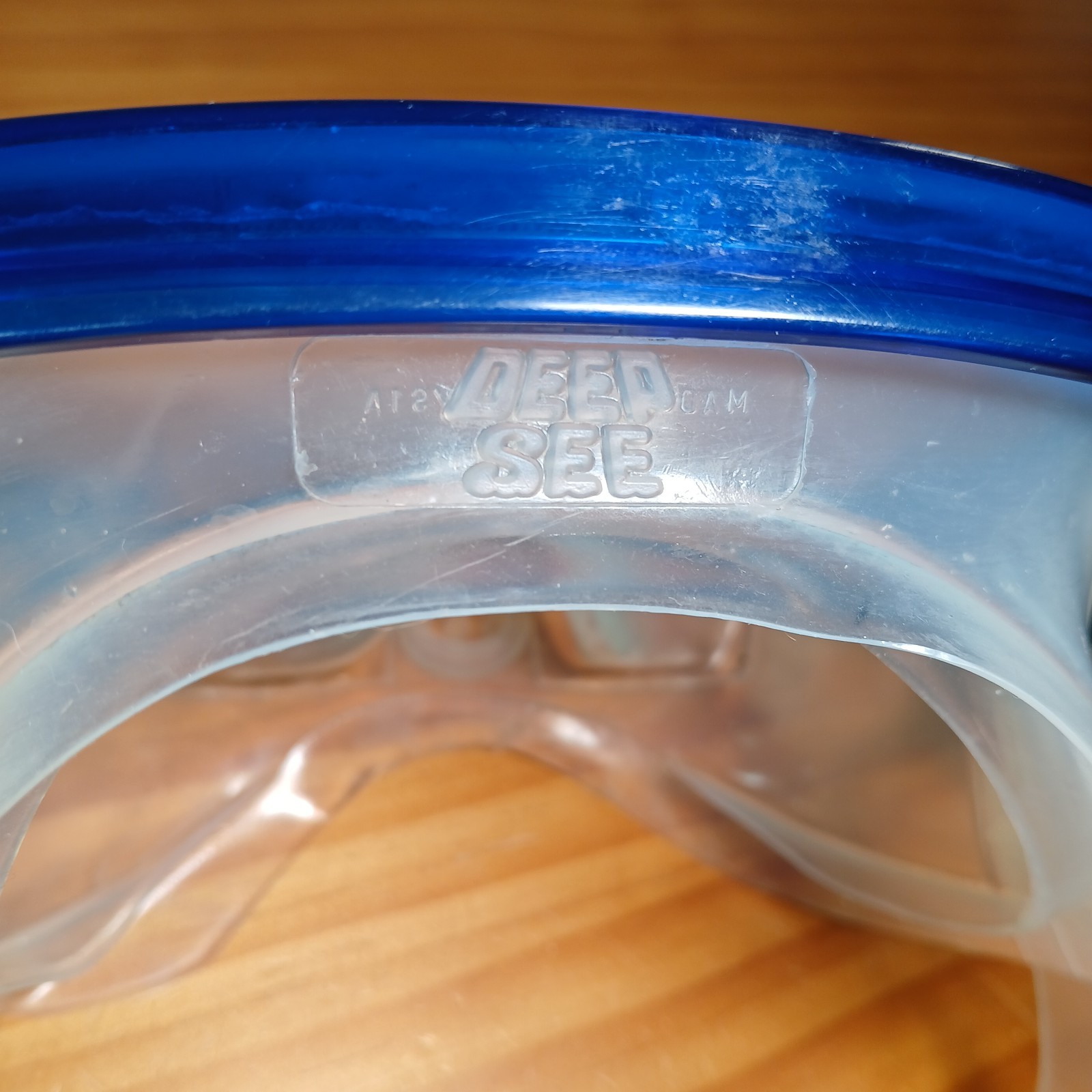Deep See VTG Dive Mask Tempered Glass Silicone Goggles Snorkle Molokai Blue