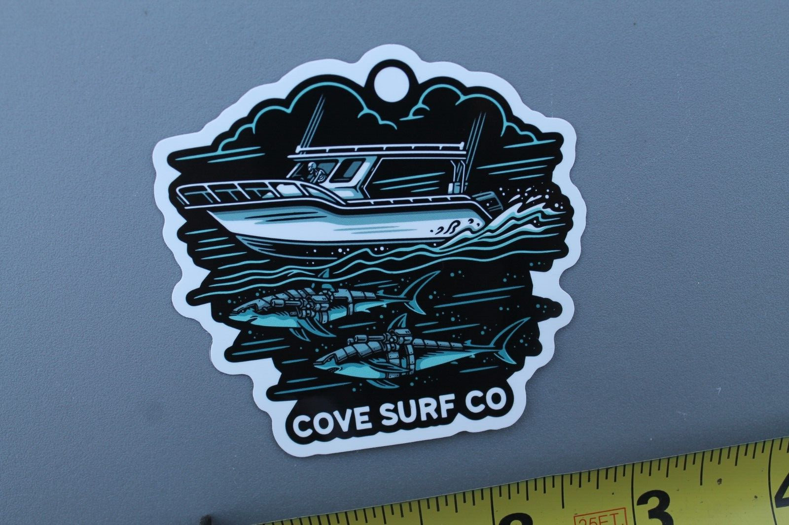 Cove Surf Venice Beach Dogtown POP Boat Shark Night V64B Vintage Surfing STICKER