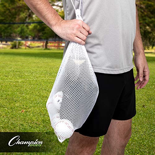Mesh Equipment Bag – Heavy-Duty Nylon Drawstring Bag with Lock 12″ x 18″ Black